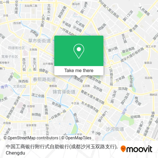 中国工商银行附行式自助银行(成都沙河玉双路支行) map