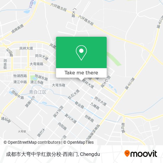 成都市大弯中学红旗分校-西南门 map
