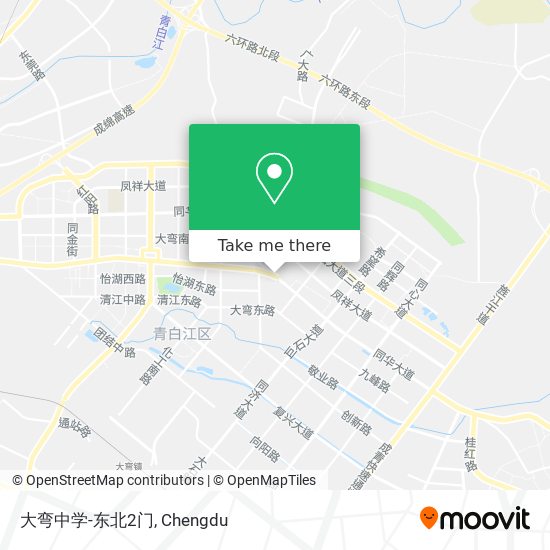 大弯中学-东北2门 map