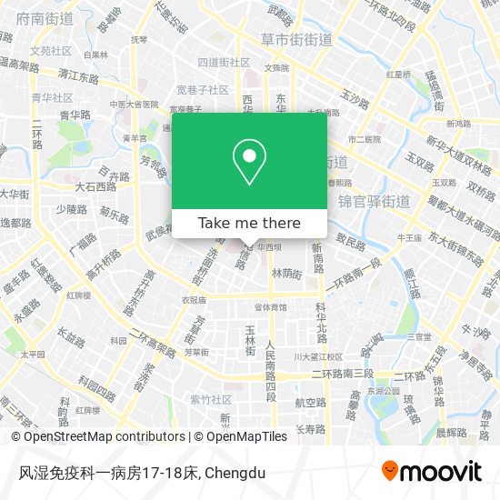 风湿免疫科一病房17-18床 map