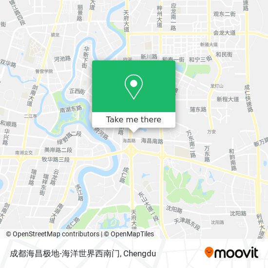 成都海昌极地-海洋世界西南门 map
