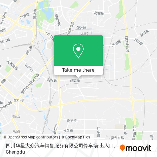 四川华星大众汽车销售服务有限公司停车场-出入口 map