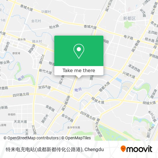 特来电充电站(成都新都传化公路港) map
