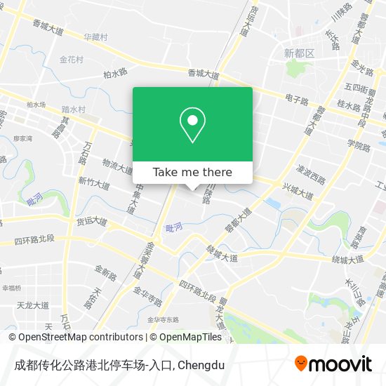 成都传化公路港北停车场-入口 map
