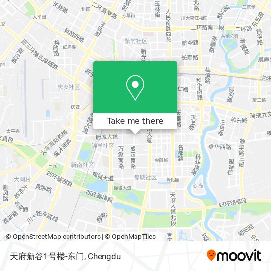 天府新谷1号楼-东门 map