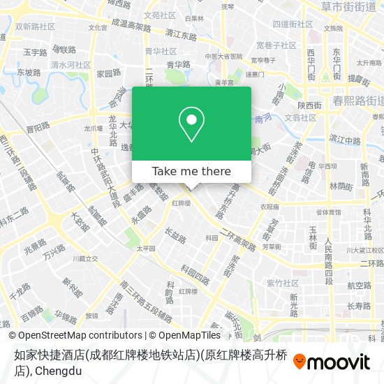 如家快捷酒店(成都红牌楼地铁站店)(原红牌楼高升桥店) map