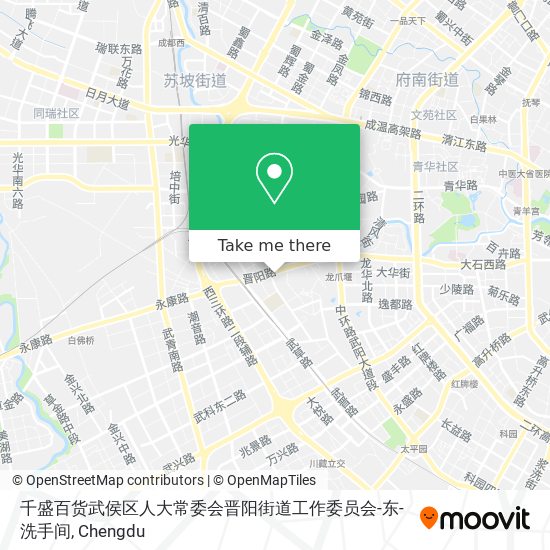 千盛百货武侯区人大常委会晋阳街道工作委员会-东-洗手间 map
