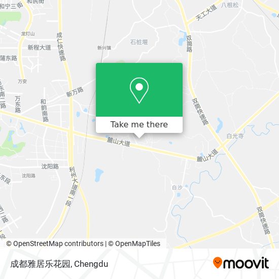 成都雅居乐花园 map