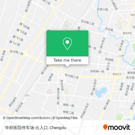 华府医院停车场-出入口 map
