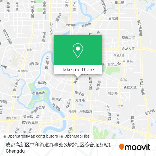 成都高新区中和街道办事处(劲松社区综合服务站) map