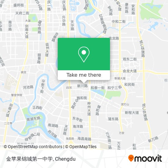 金苹果锦城第一中学 map