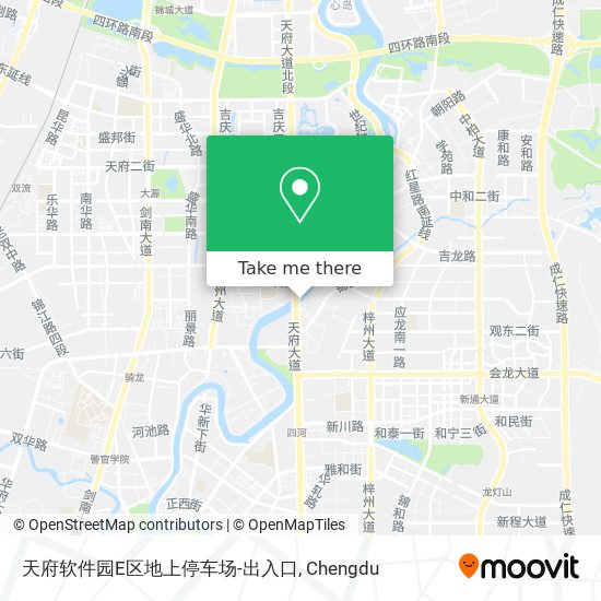 天府软件园E区地上停车场-出入口 map