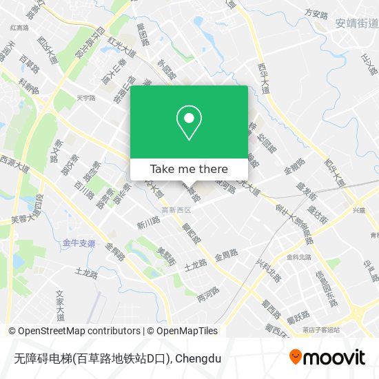 无障碍电梯(百草路地铁站D口) map