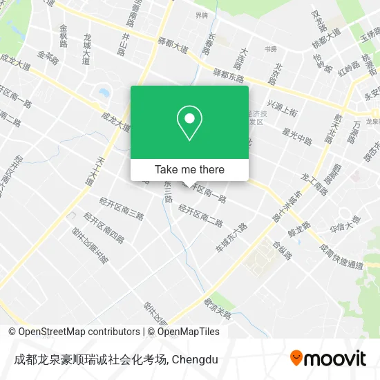 成都龙泉豪顺瑞诚社会化考场 map