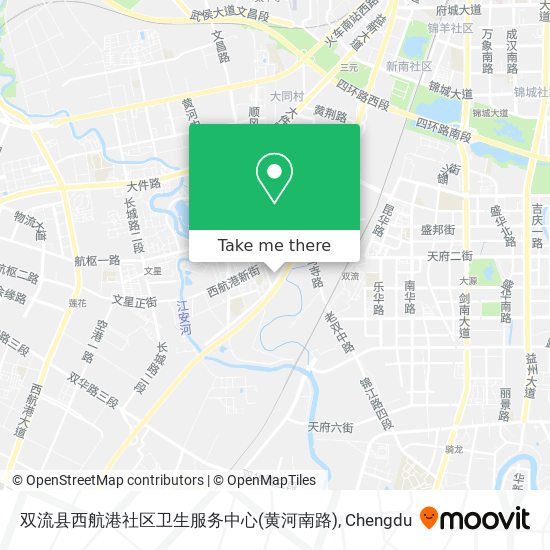 双流县西航港社区卫生服务中心(黄河南路) map
