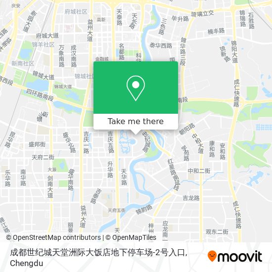 成都世纪城天堂洲际大饭店地下停车场-2号入口 map