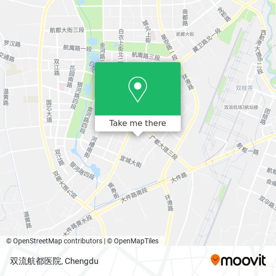 双流航都医院 map