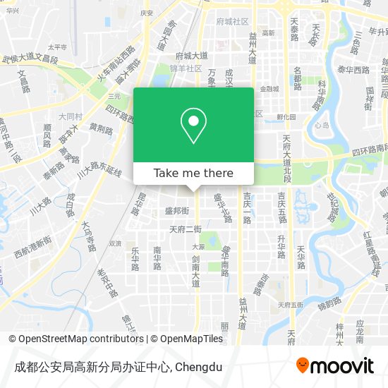 成都公安局高新分局办证中心 map
