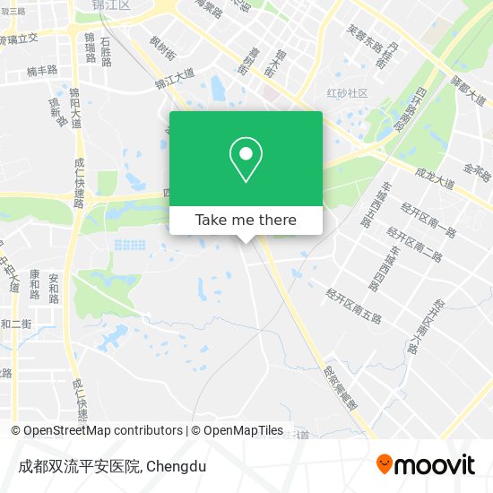 成都双流平安医院 map