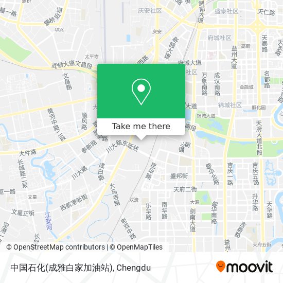 中国石化(成雅白家加油站) map