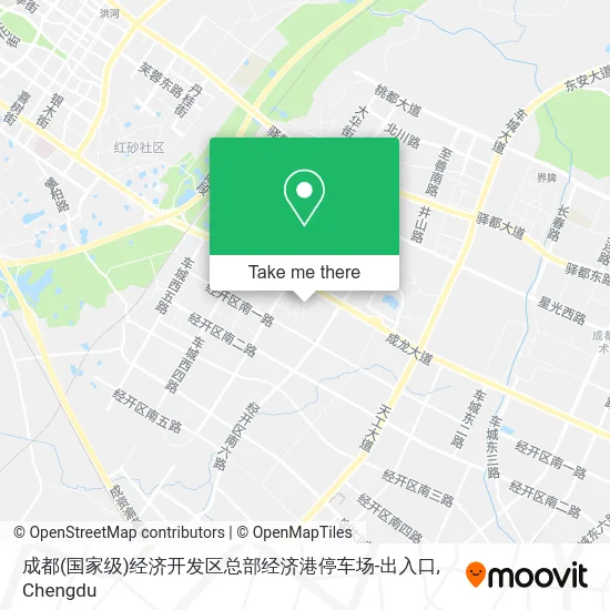 成都(国家级)经济开发区总部经济港停车场-出入口 map