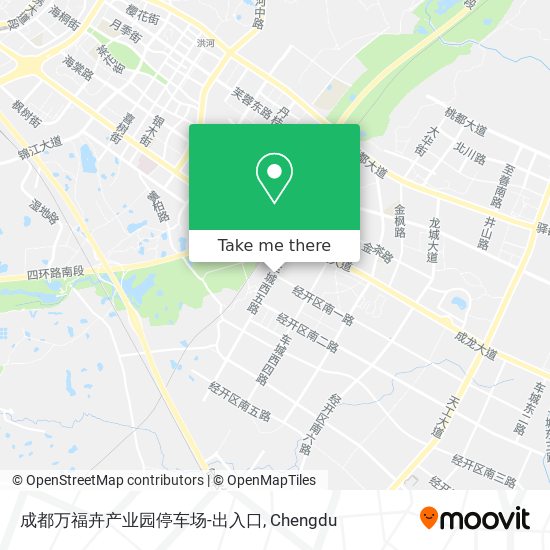 成都万福卉产业园停车场-出入口 map