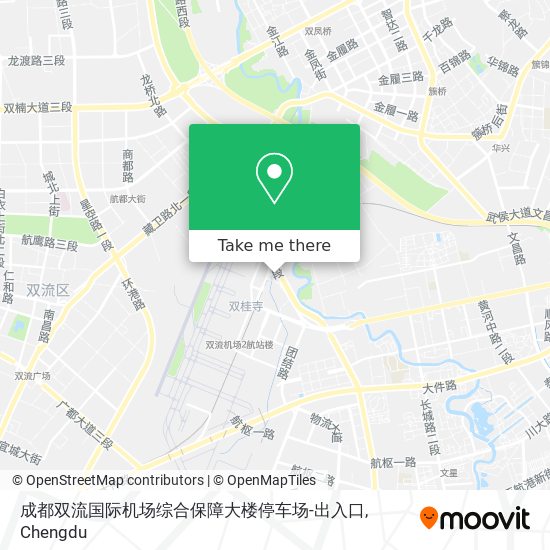 成都双流国际机场综合保障大楼停车场-出入口 map