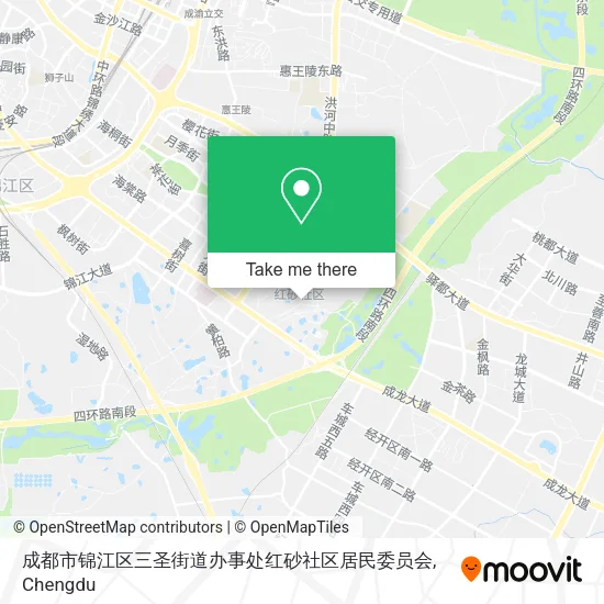 成都市锦江区三圣街道办事处红砂社区居民委员会 map