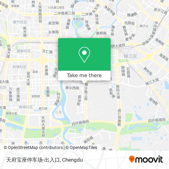 天府宝座停车场-出入口 map
