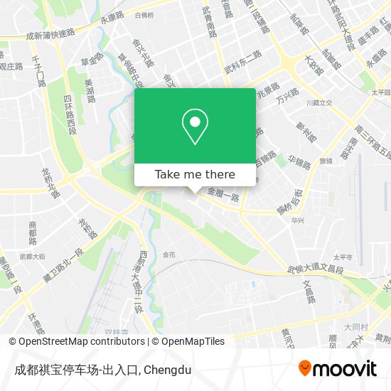 成都祺宝停车场-出入口 map