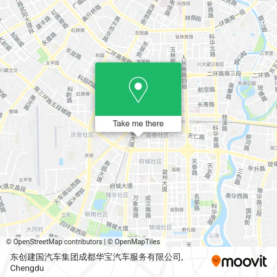 东创建国汽车集团成都华宝汽车服务有限公司 map