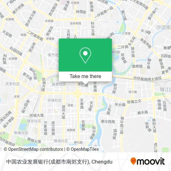 中国农业发展银行(成都市南郊支行) map