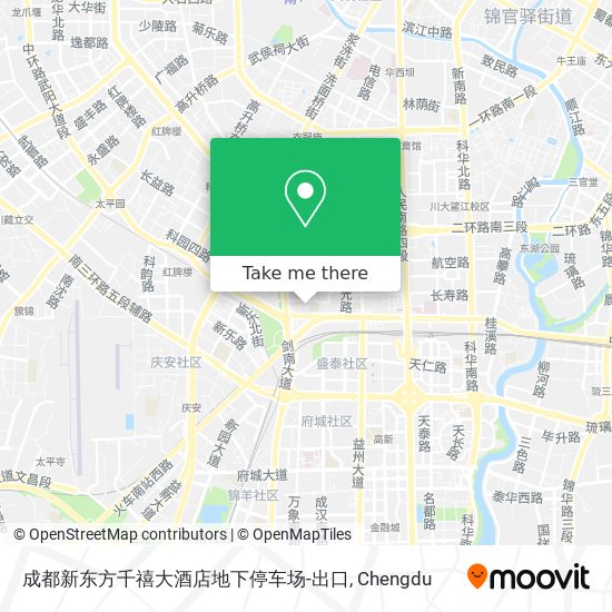 成都新东方千禧大酒店地下停车场-出口 map