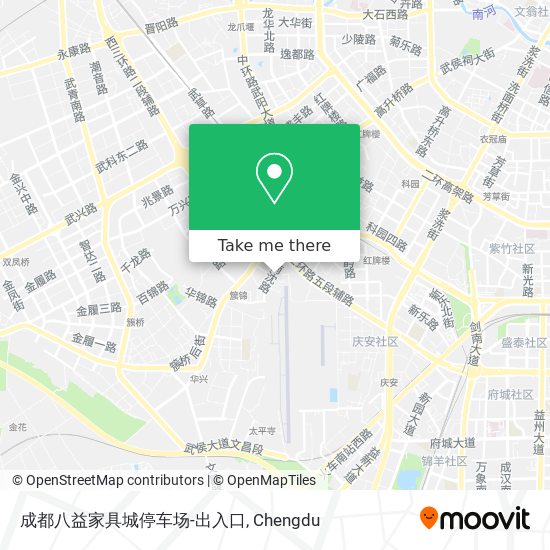 成都八益家具城停车场-出入口 map