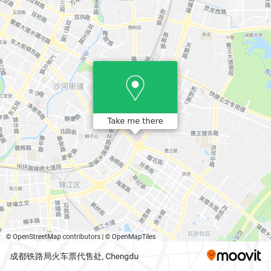 成都铁路局火车票代售处 map