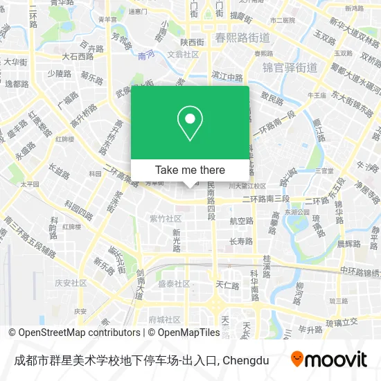 成都市群星美术学校地下停车场-出入口 map