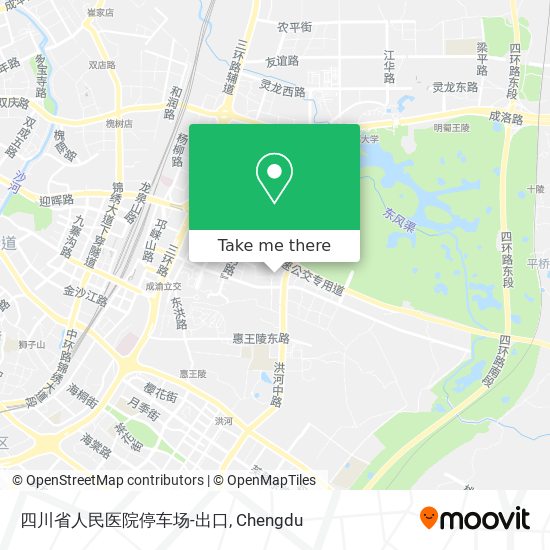 四川省人民医院停车场-出口 map