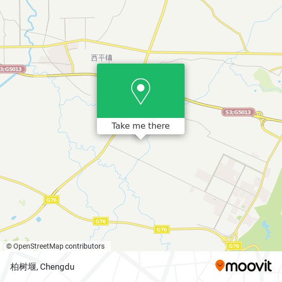 柏树堰 map