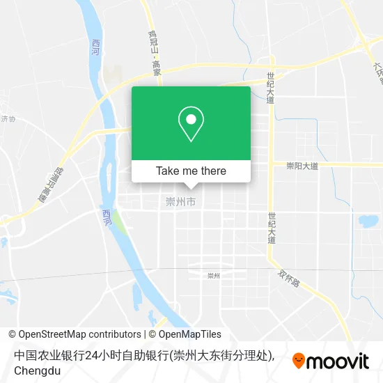 中国农业银行24小时自助银行(崇州大东街分理处) map