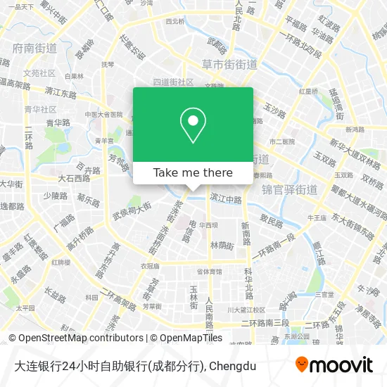 大连银行24小时自助银行(成都分行) map