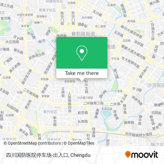四川国防医院停车场-出入口 map