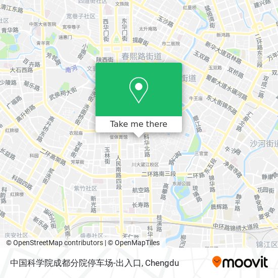 中国科学院成都分院停车场-出入口 map