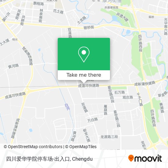 四川爱华学院停车场-出入口 map