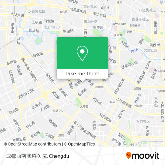 成都西南脑科医院 map