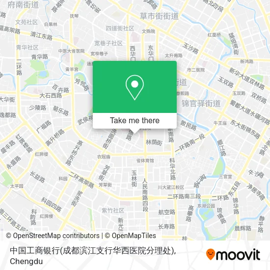 中国工商银行(成都滨江支行华西医院分理处) map