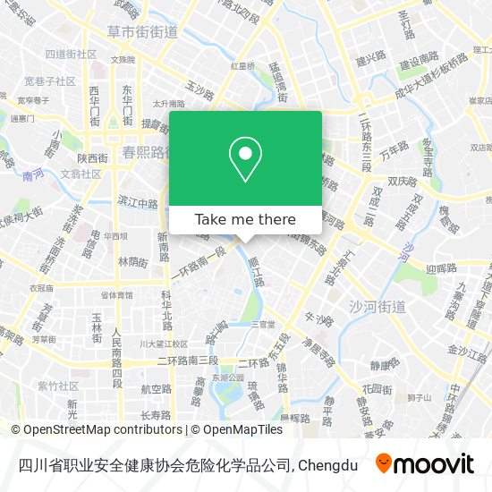 四川省职业安全健康协会危险化学品公司 map
