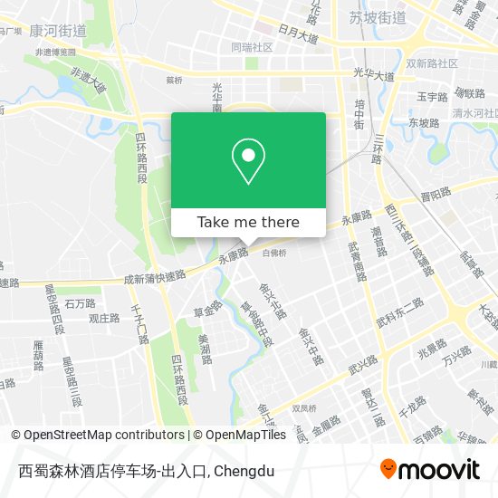 西蜀森林酒店停车场-出入口 map