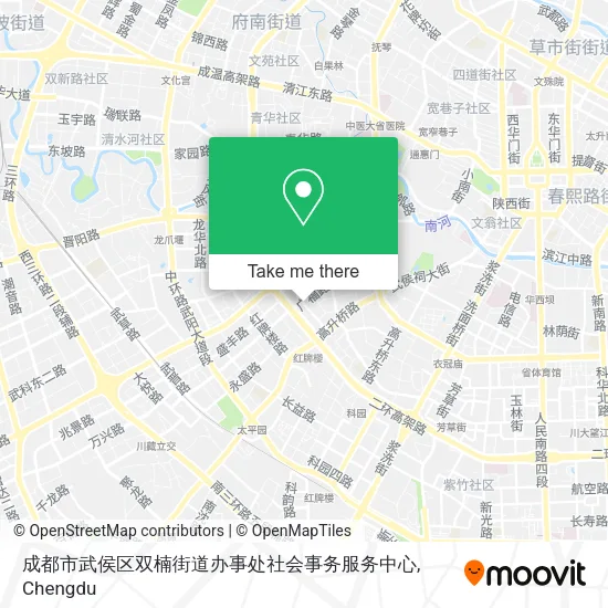 成都市武侯区双楠街道办事处社会事务服务中心 map