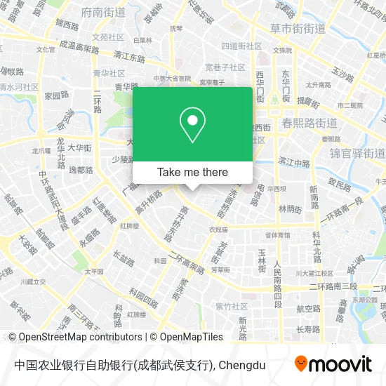 中国农业银行自助银行(成都武侯支行) map