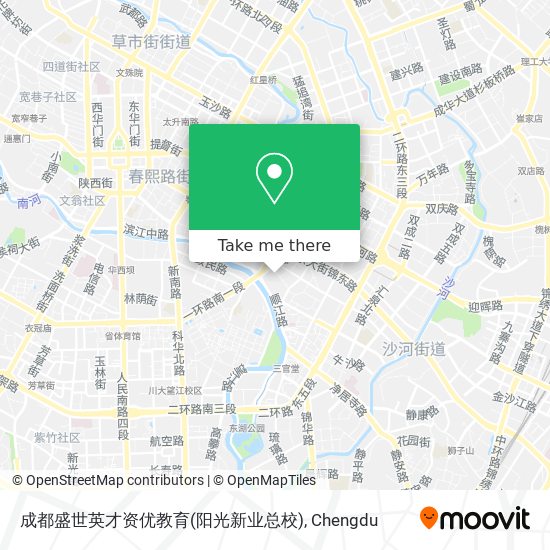 成都盛世英才资优教育(阳光新业总校) map